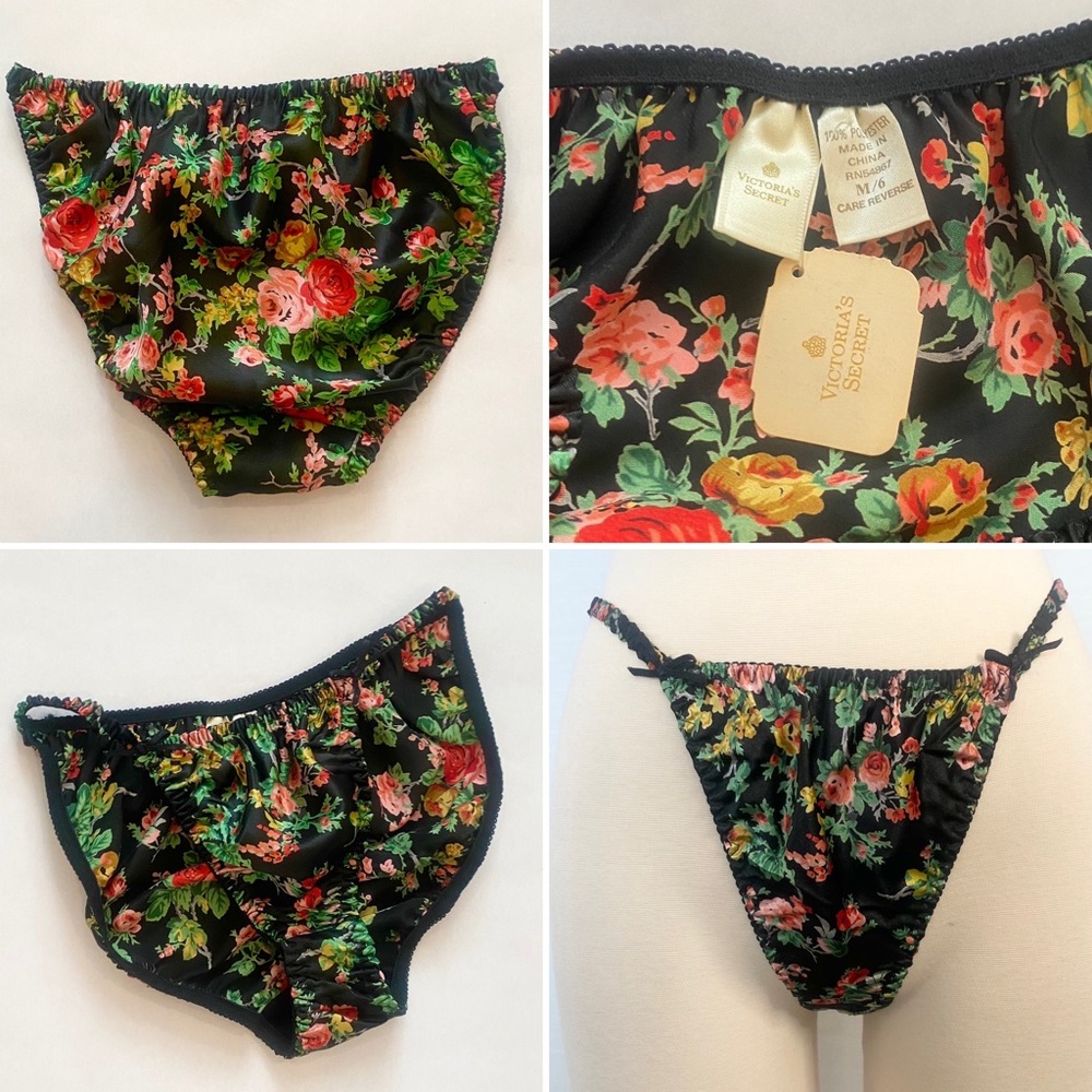 🌺SOLD🌺 NWT Vintage Victoria’s Secret Silky Satin Deadstock Bikini Panties - Picture 3 of 9